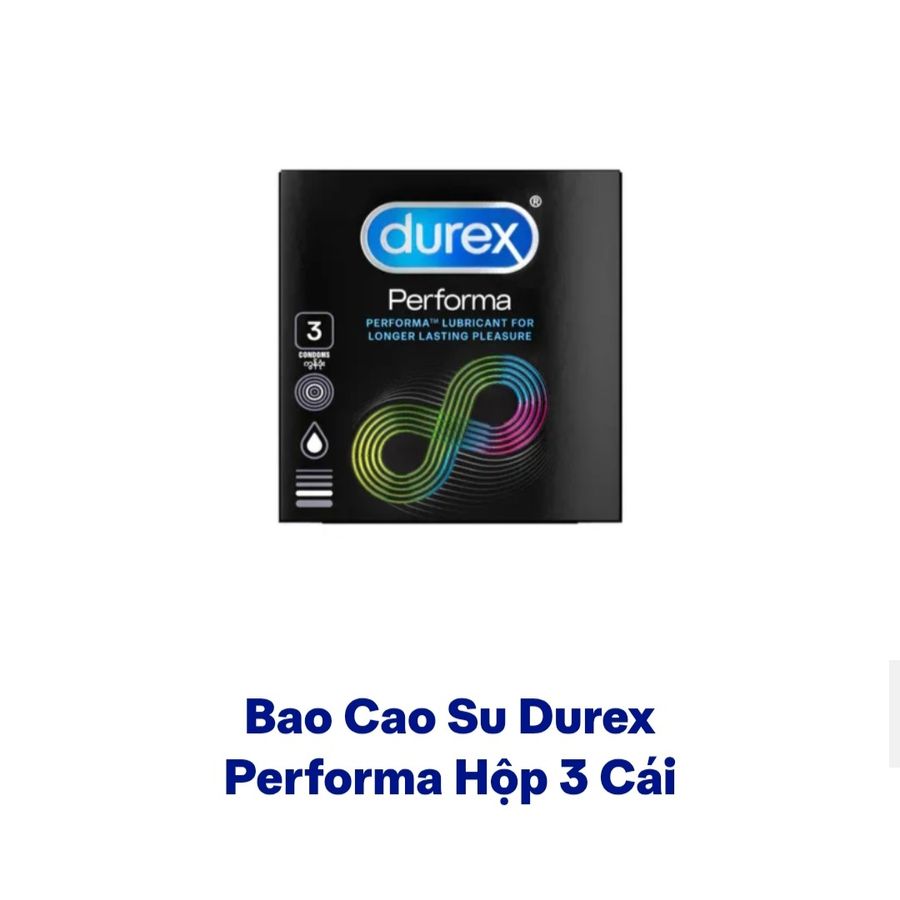 Bao cao su durex, hộp 3 cái, chính hãng, che tên sp  719985