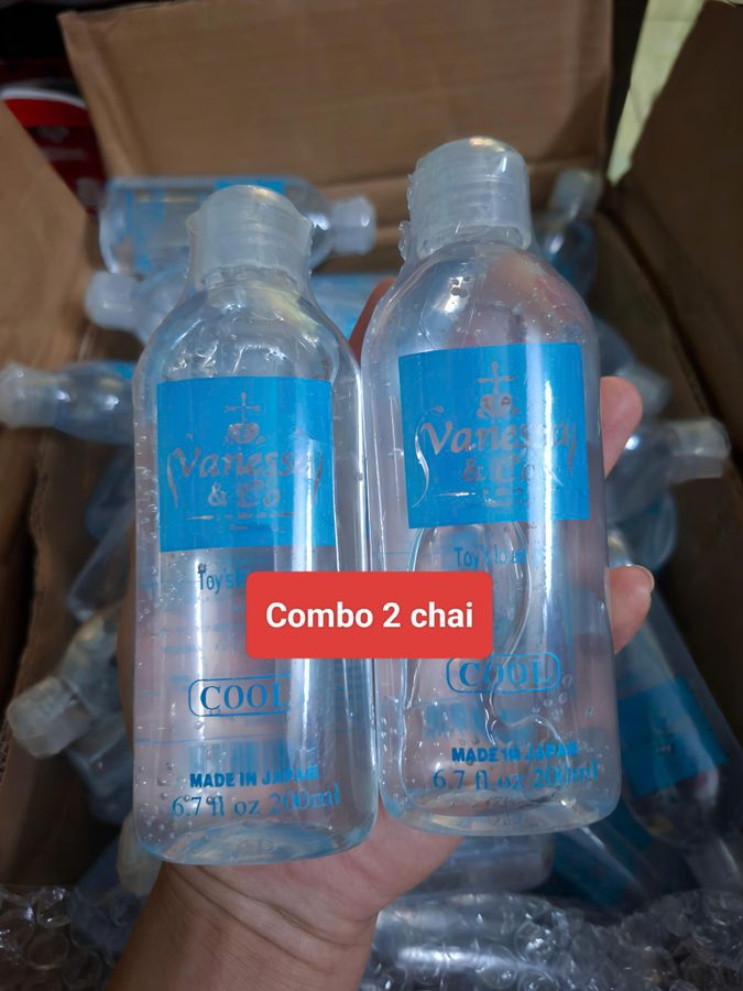 Combo 2 chai gel Vanessa mát lạnh 200ml, che tên sp  720066