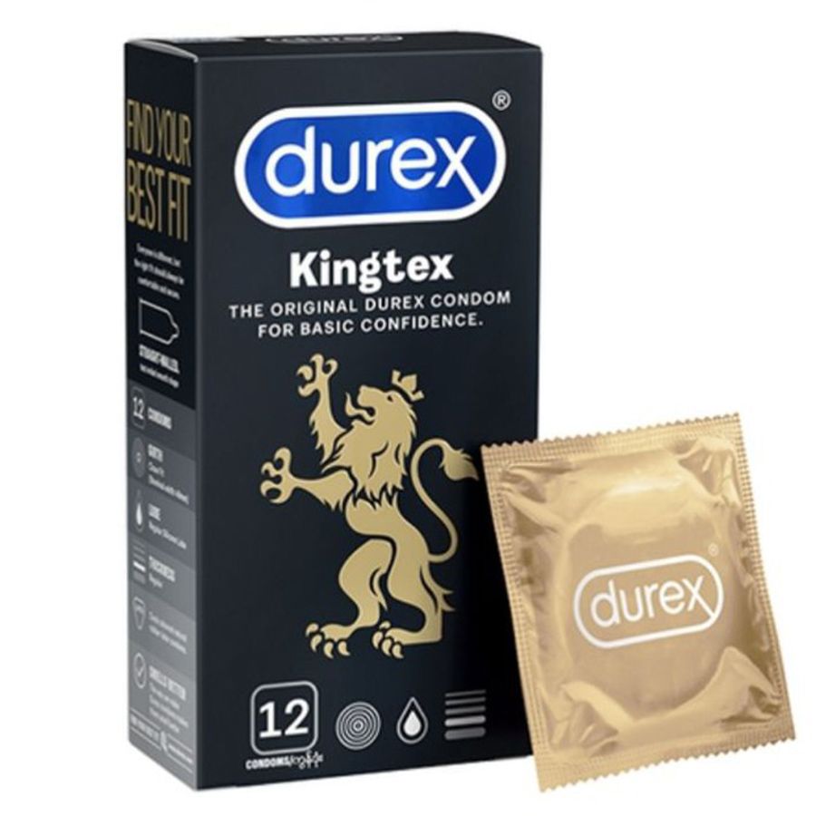 Bao cao su size nhỏ Durex Kingtex 49mm mỏng, trơn, ôm sát chân thật [đổi tên khi giao] 720340