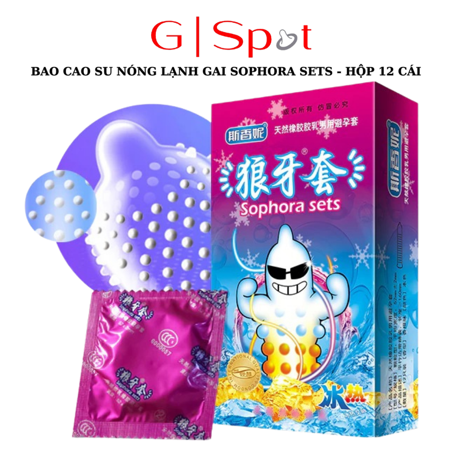 Bao Cao Su Nóng Lạnh Gai SOPHORA SETS - Hộp 12 Cái 720418