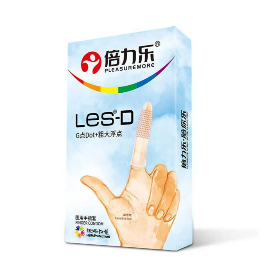 Bao Cao Su Ngón Tay Les-D Beilile, nóng ấm có gai - Hộp 8 Cái 720467