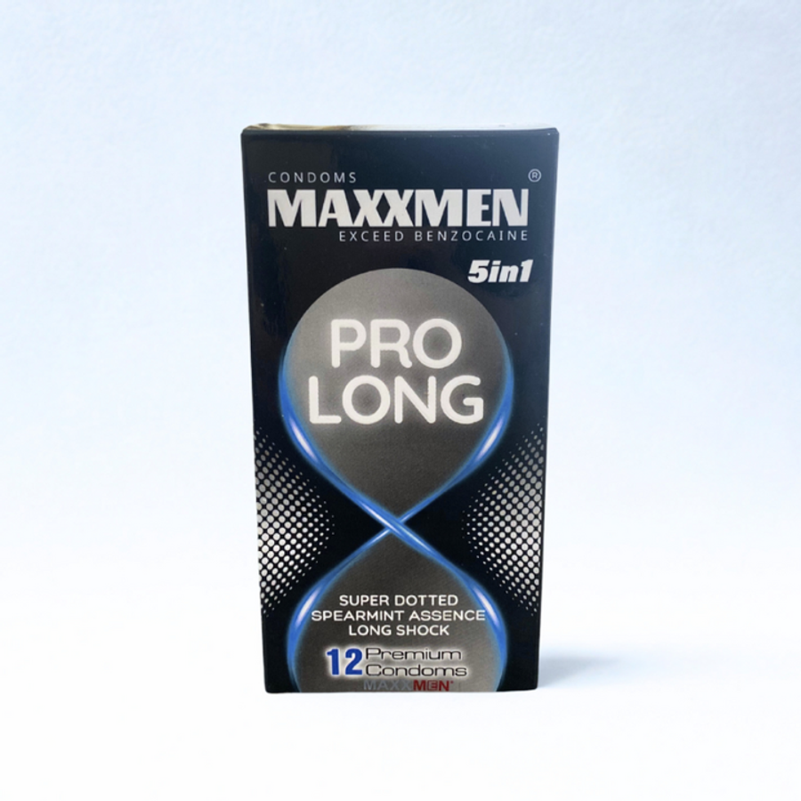 Bao Cao Su MaxxMen ProLong Hộp 12 – Siêu Mỏng 0.05mm, Kéo Dài Thời Gian 738304