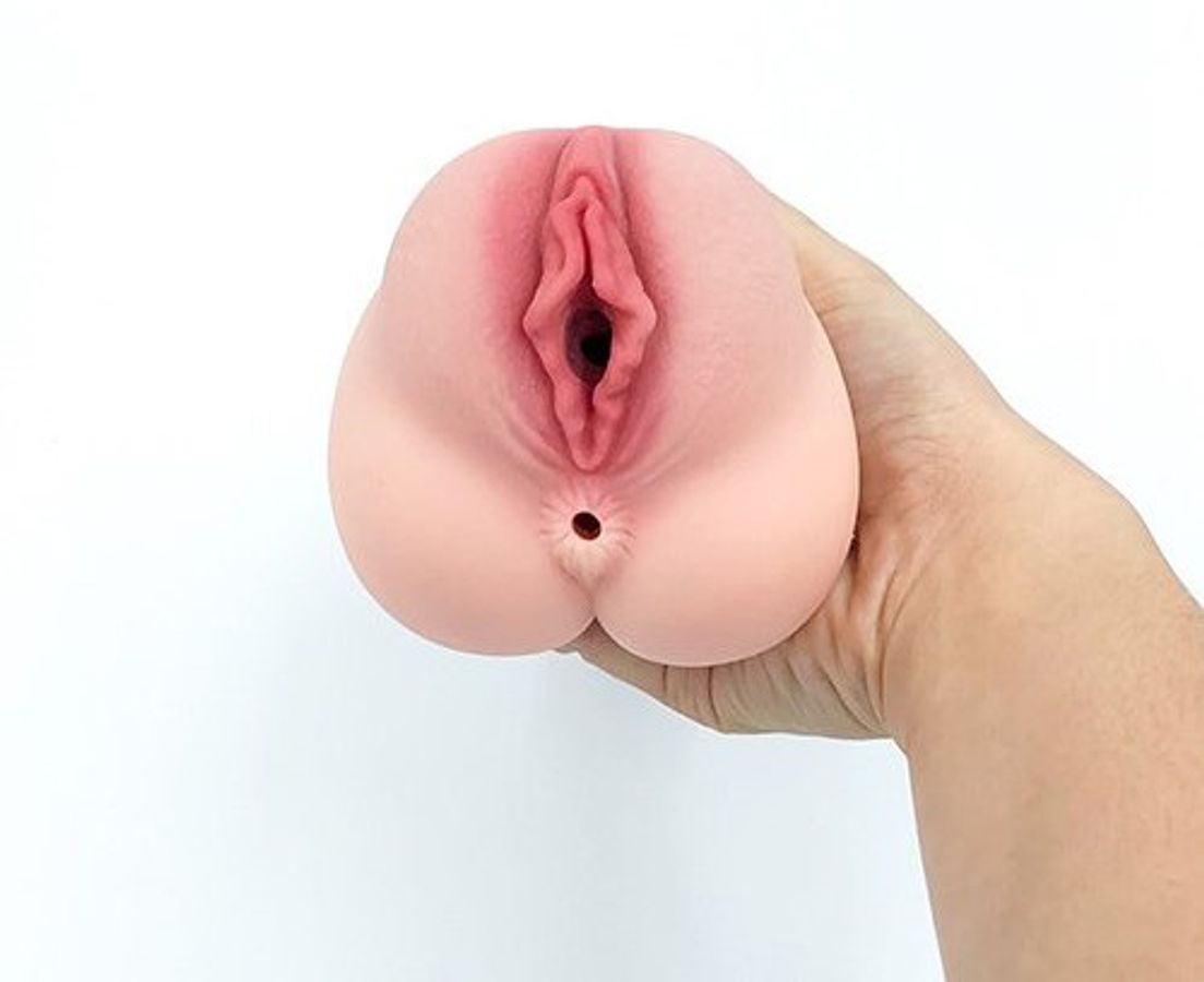 Âm Đạo Giả 3D Silicone Trần JUAI - Hai Lỗ Hồng Hào, Rung Rên Kích Thích Phê Tay