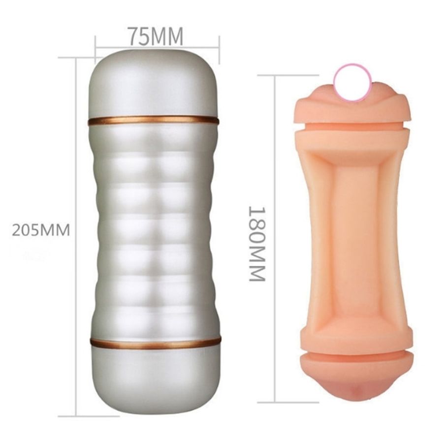 Cốc Quay Tay 2 Đầu Lovetoy Masturbation Cup - Lõi Silicon Siêu Mềm, Chơi Cả Trước Lẫn Sau 748290