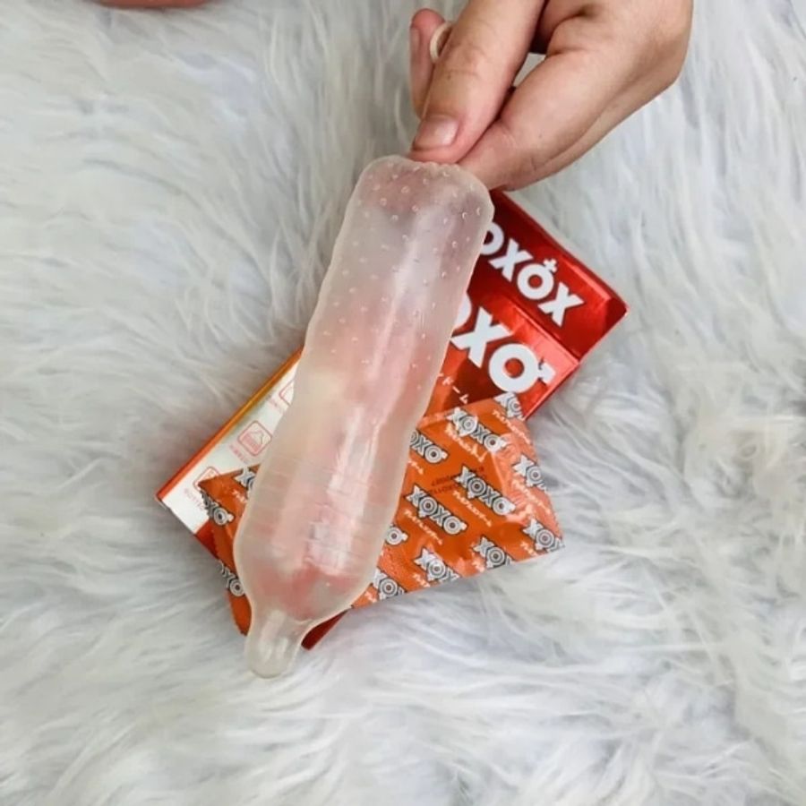 Bao Cao Su XOXO Nhật Bản Hộp 10 Chiếc - Chất Liệu Polyurethane Siêu Mỏng, Gân Gai Kích Thích Tột Đỉnh 748730