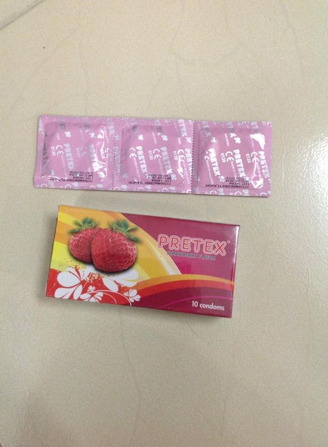 Bao Cao Su Pretex Malaysia Hộp 10 Chiếc - Siêu Mỏng Ôm Sát, Hương Dâu & Hoa Hồng Lôi Cuốn 748754