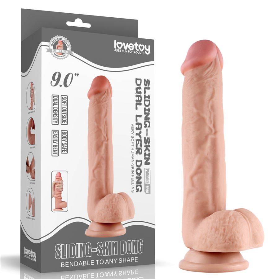 Dương vật giả dính tường silicone siêu mềm dẻo 9.0