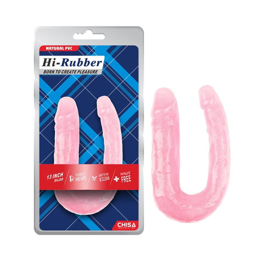 Dương vật giả 2 đầu Chisa Hi-Rubber 13 Inch Hồng 662235