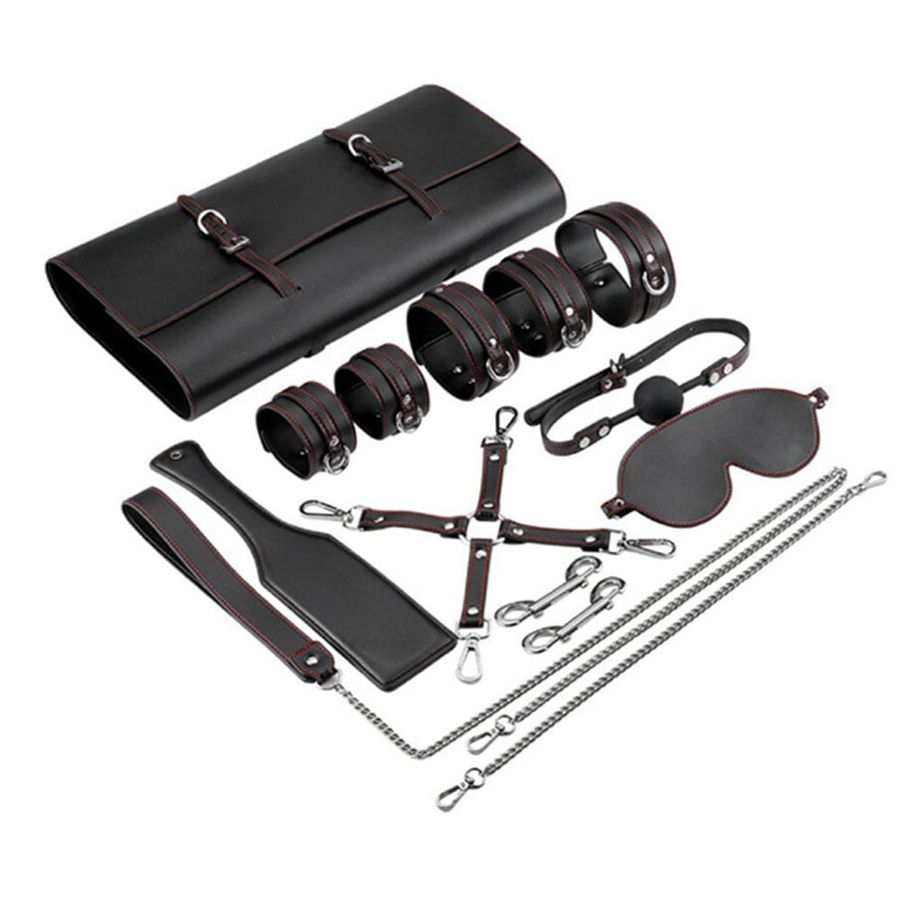 Bộ dụng cụ hỗ trợ tình dục màu đen BDSM 01 663008