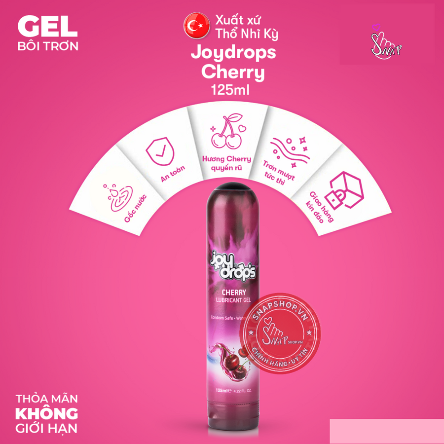 (Snapshop) Gel Bôi Trơn Joydrops Hương Cherry Chính Hãng