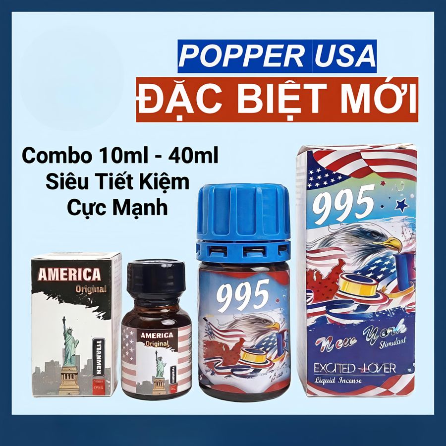 (Che Tên Khi Giao) Popper combo 50ml cực mạnh chi ng lờn Hộp Trắng Kín