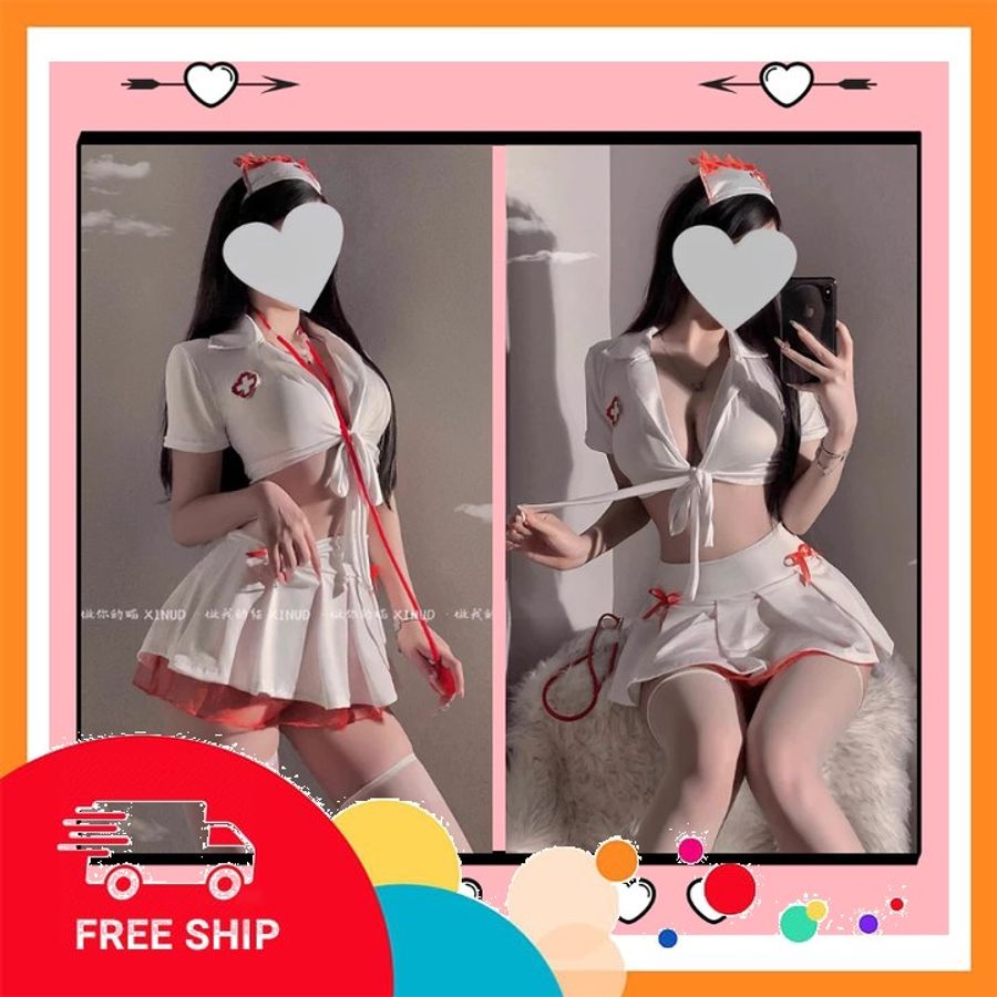 (Che Tên Khi Giao) Cosplay Y Tá Anime Kèm Phụ Kiện Sexy Dễ Thương - N751 Giao Nhanh Toàn Quốc