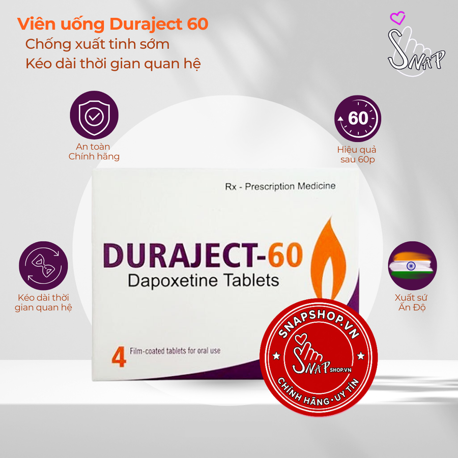 (Snapshop) Viên Uống Hỗ Trợ Kéo Dài Thời Gian Duraject 60 Chính Hãng