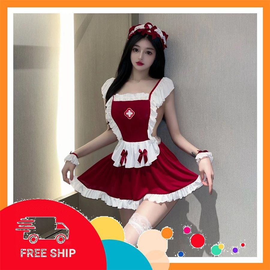 (Che Tên Khi Giao) Cosplay Y Tá Anime Kèm Phụ Kiện Sexy Dễ Thương - N759 Cao Cấp Bảo Đảm