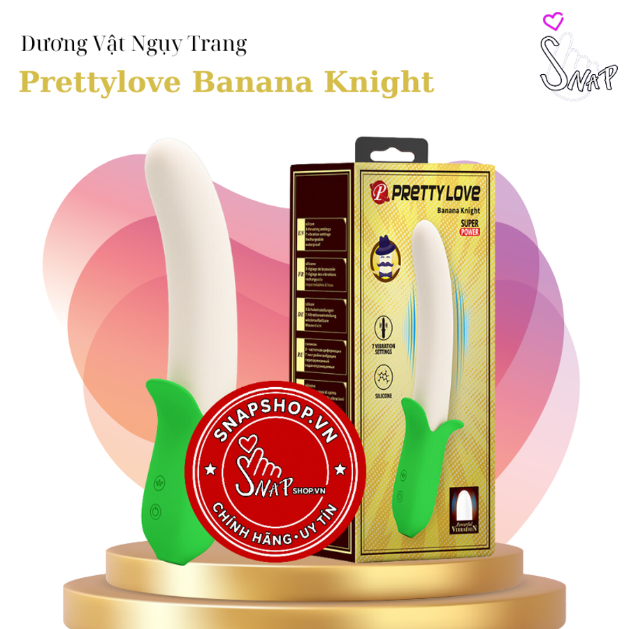 (Snapshop) Dương Vật Giả Pretty Love Banana Knight 7 Chế Độ Rung Chính Hãng