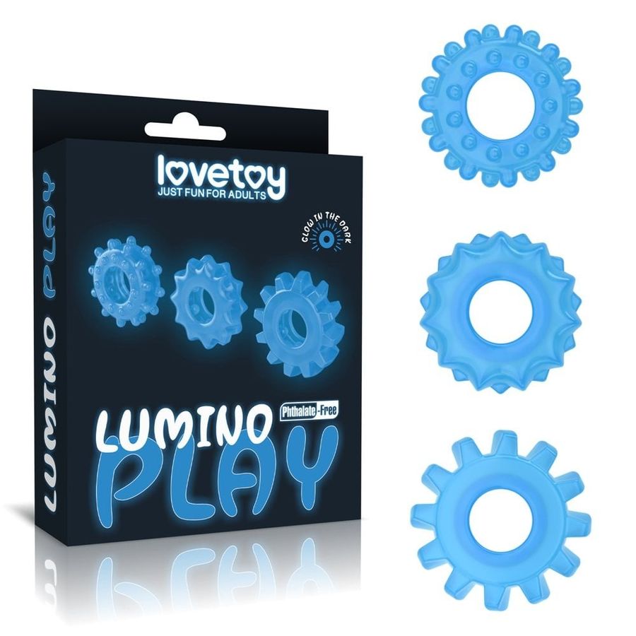 Bộ 3 vòng đeo kéo dài thời gian dạ quang màu xanh Lumino Play