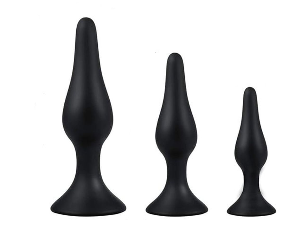 Bộ 3 phích cắm hậu môn silicone cao cấp tăng khoái cảm