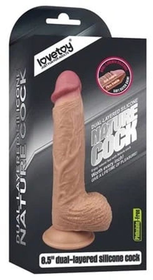 Dương vật giả dính tường cao cấp 8.5” Lovetoy Nature Cock 661677