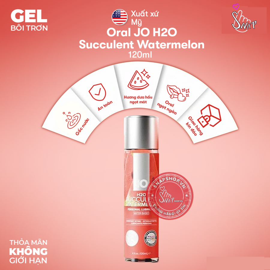 (Snapshop) Oral Jo Bôi H20 Succulent Trơn Watermelon Gel Chính Hãng