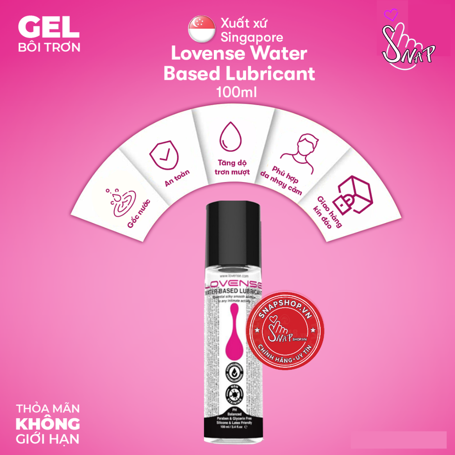 (Snapshop) Gel Lovense Water Based Bôi Lubricant Trơn Chính Hãng