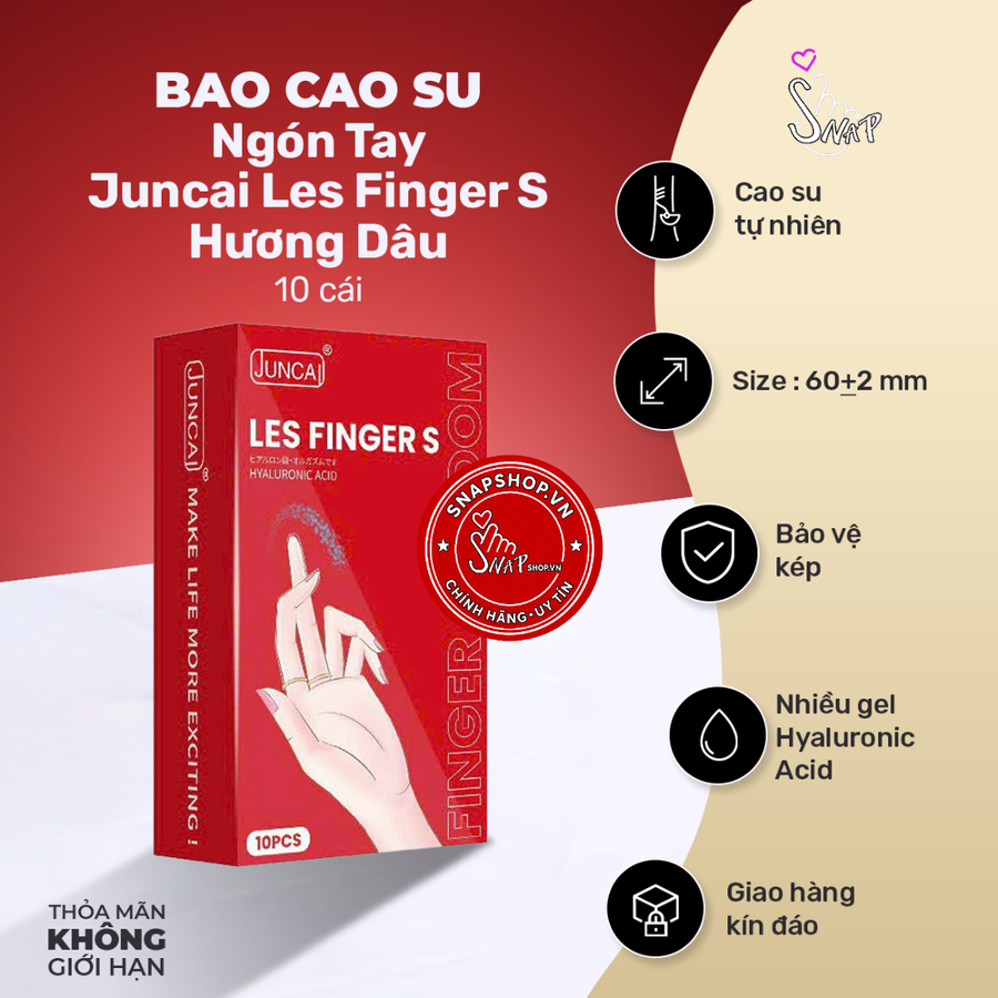 (Snapshop) Bao Cao Su Ngón Tay Juncai Les Finger S Hương Dâu Chính Hãng 753345