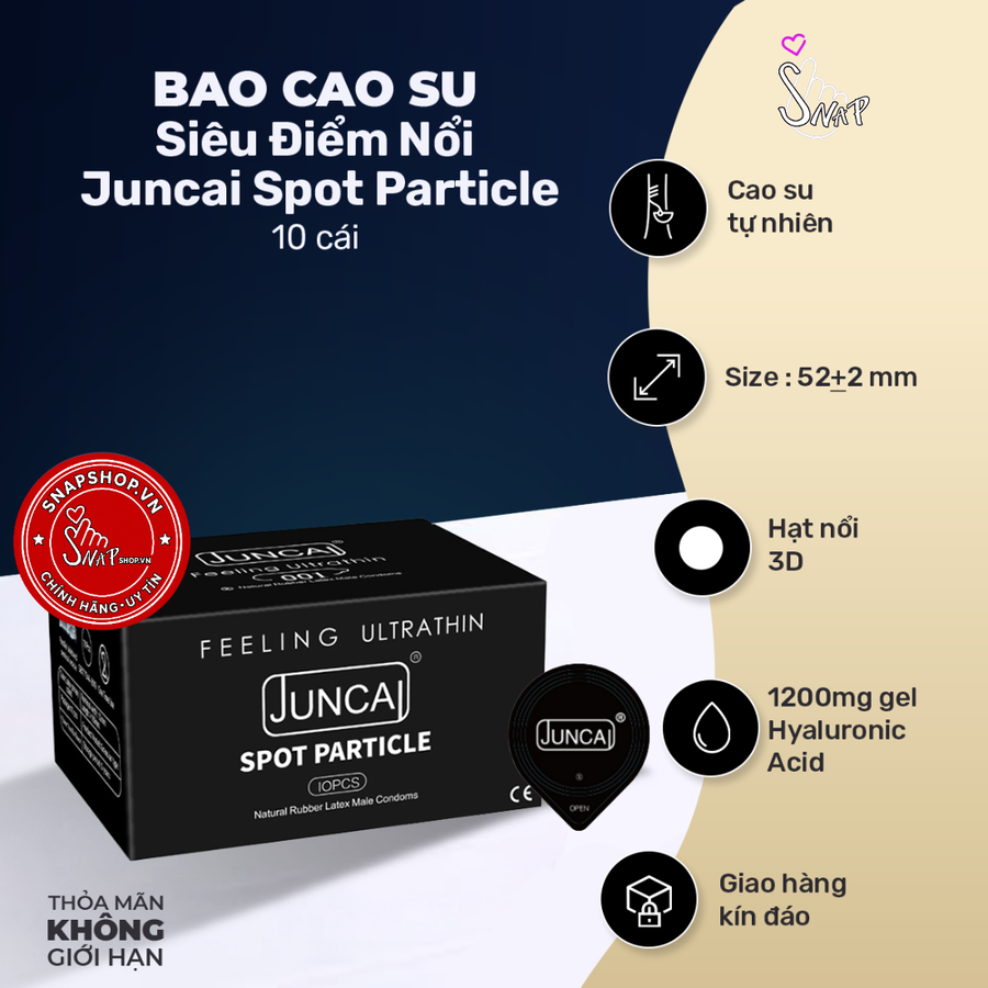 (Snapshop) Bao Cao Su Siêu Điểm Nổi Juncai Spot Particle Chính Hãng 753348