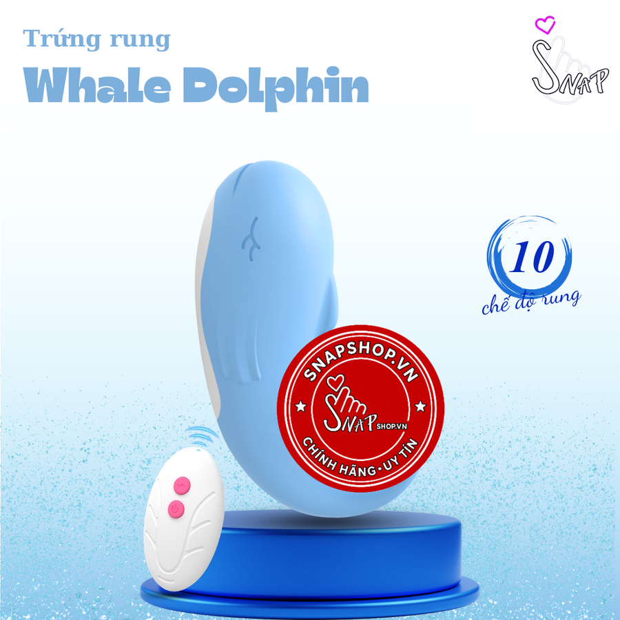 (Snapshop) Trứng Rung Whale Dolphin 10 Chế Độ Rung Chính Hãng