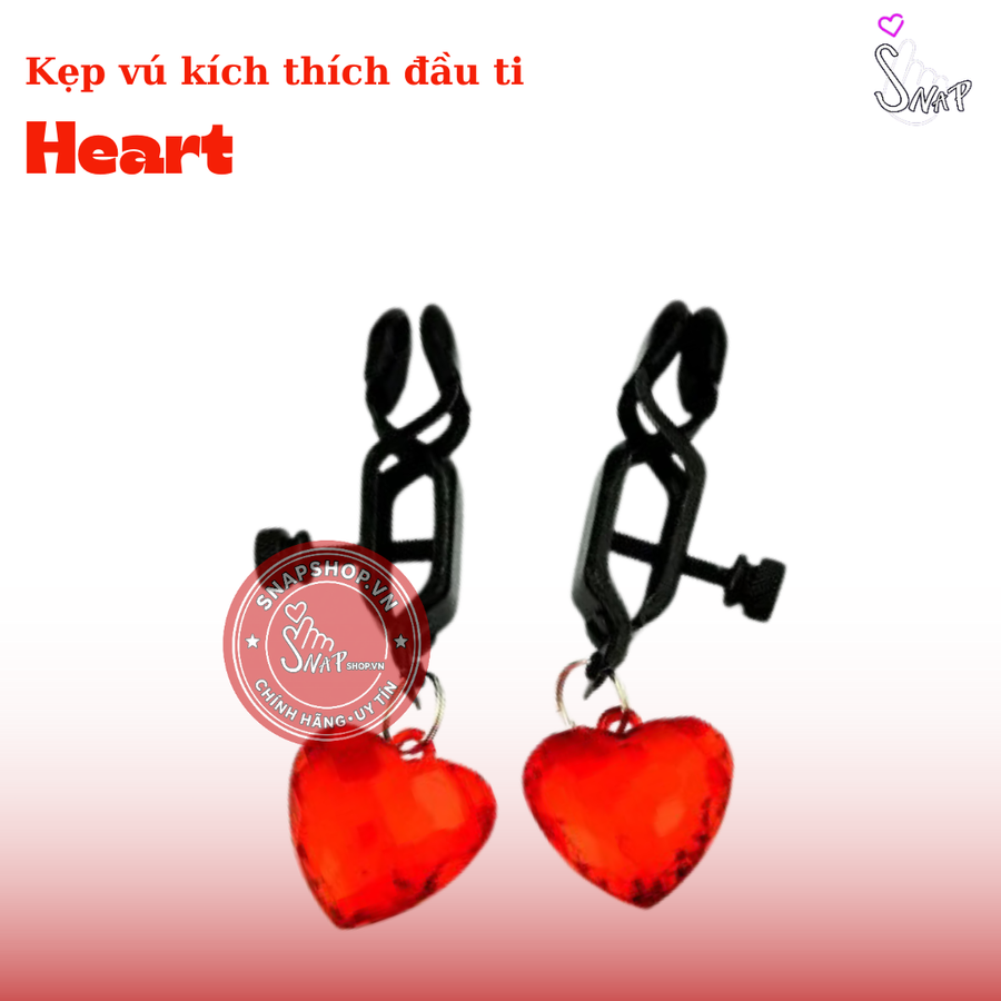 (Snapshop) Kẹp Vú Kích Thích Đầu Ti Heart - Đồ Chơi SM Chính Hãng