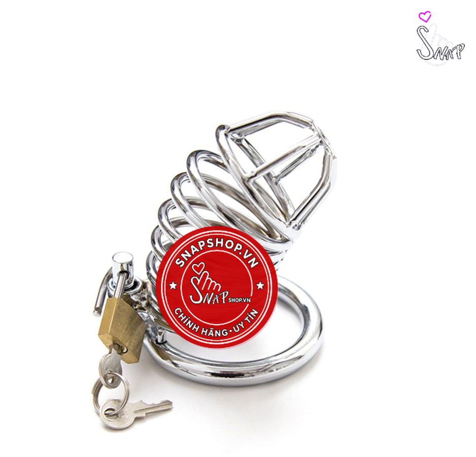 (Snapshop) Khóa Dương Vật Inox Lưới Có Ổ Khóa Rời K2 Chính Hãng