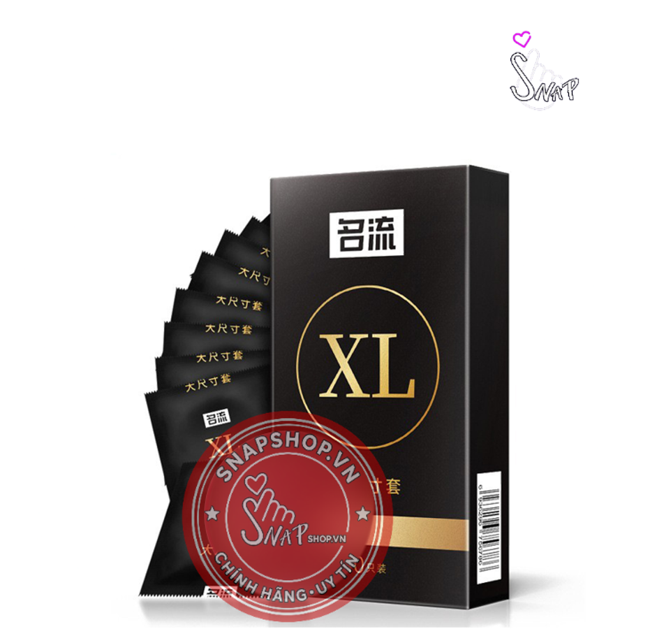 (Snapshop) Bao Cao Su Size Lớn 55mm XL Chính Hãng - Hộp 10 Cái Chính Hãng