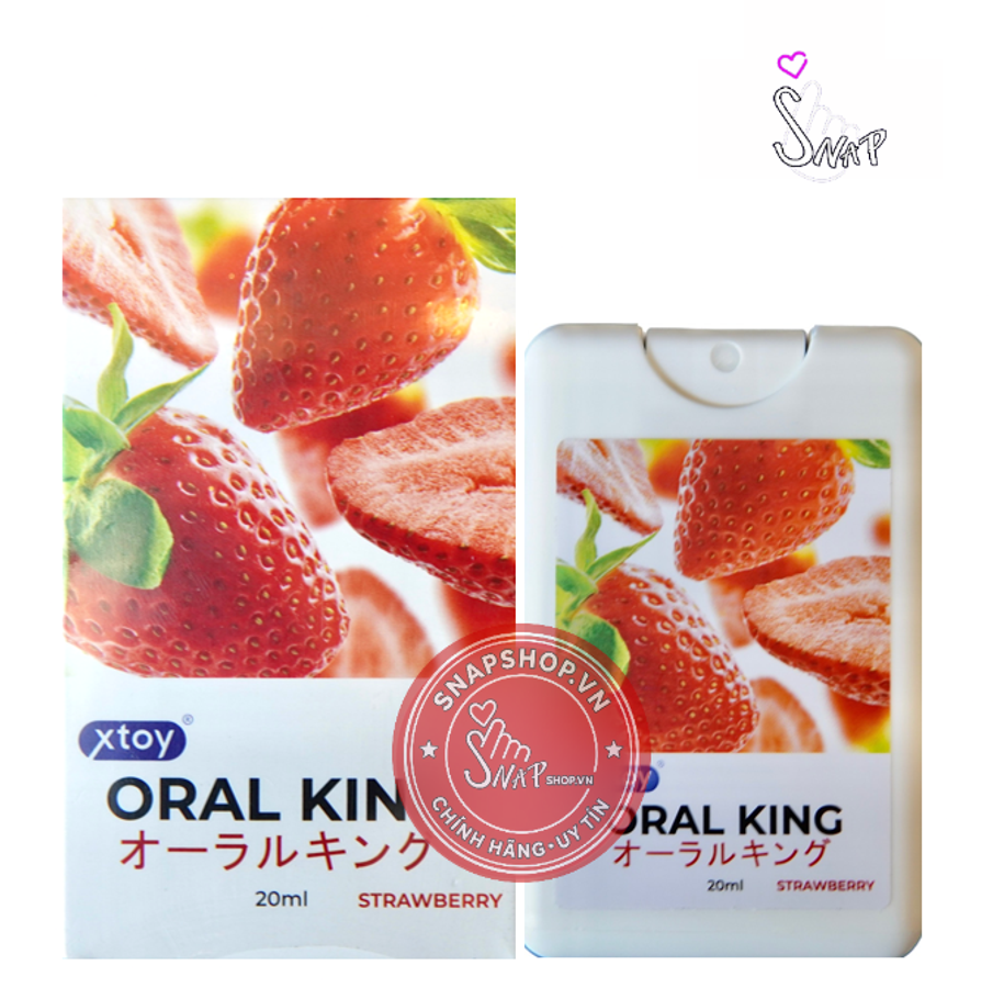 (Snapshop) Xịt Thơm Miệng Cấp Tốc Xtoy Oral King Hương Dâu Chính Hãng