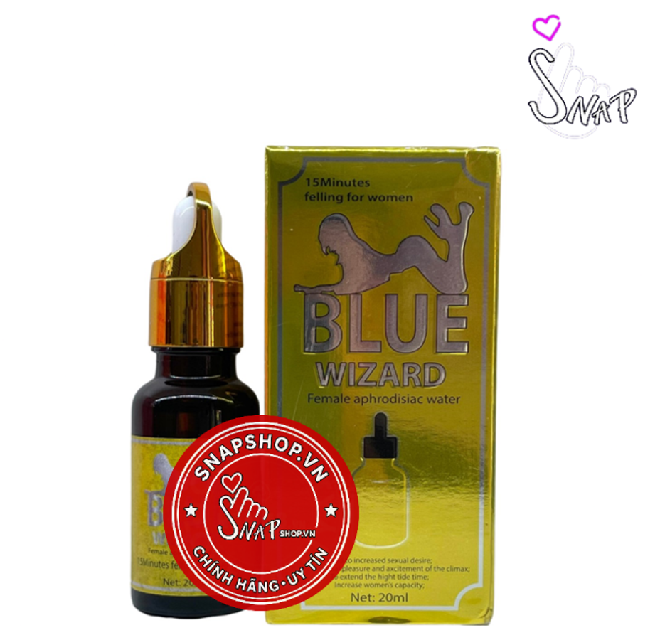 (Snapshop) Nước Tăng Cường Sinh Lý Nữ Blue Wizard Gold - Chai 20ml Chính Hãng