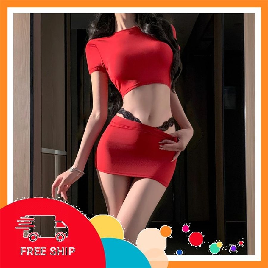 (Che Tên Khi Giao) Cosplay Thư Ký Ôm Body Xinh Gợi Cảm Anime Quyến Rũ - N711 Đỏ Hỗ Trợ 24/7