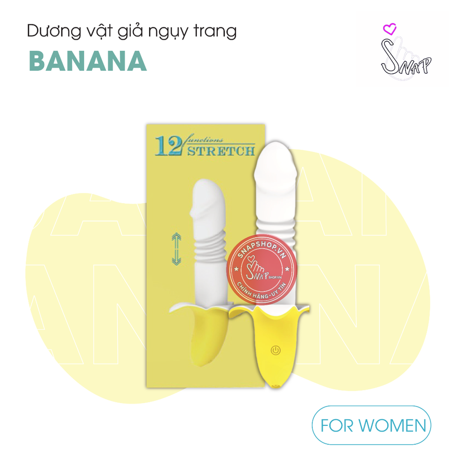 (Snapshop) Dương Vật Giả Nguỵ Trang Banana Rung Thục 12 Chế Độ Chính Hãng