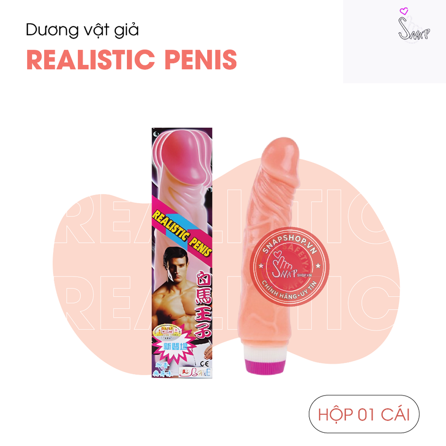 (Snapshop) Dương Vật Giả Realistic Penis Đa Tần Số Rung Chính Hãng