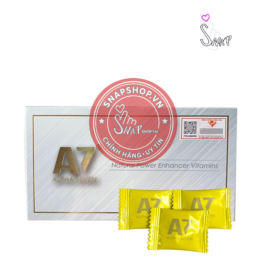(Snapshop) Kẹo Sâm Tăng Cường Sinh Lý Nam A7 Alpha Seven Chính Hãng