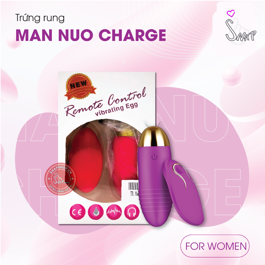 (Snapshop) Trứng Rung ManNuo Charge Đa Chế Độ Rung Chính Hãng