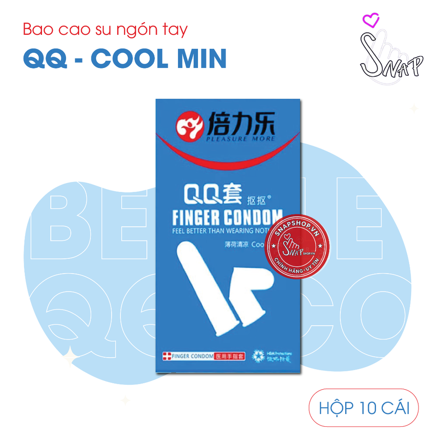 (Snapshop) Bao Cao Su Ngón Tay Beilile QQ Cool Mint Chính Hãng