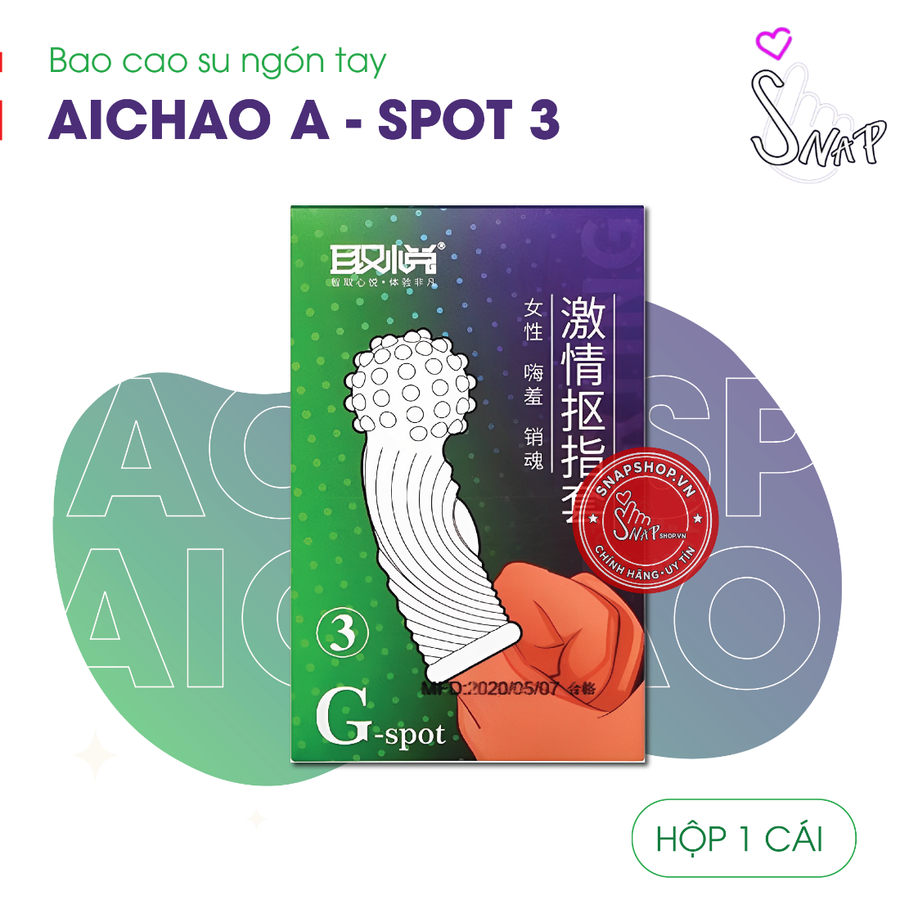 (Snapshop) Bao Cao Su Ngón Tay Gai Nổi Lớn Aichao G Spot 3 Chính Hãng