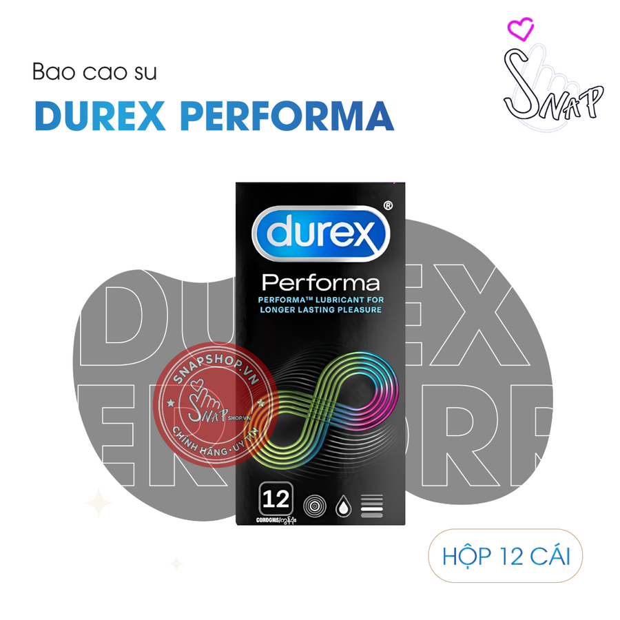(Snapshop) Bao Cao Su Kéo Dài Thời Gian Durex Performa Chính Hãng - Hộp 12 Cái Chính Hãng