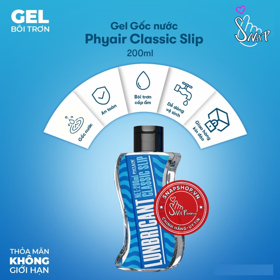 (Snapshop) Gel Bôi Trơn Gốc Nước Phyair Classic Slip Chính Hãng