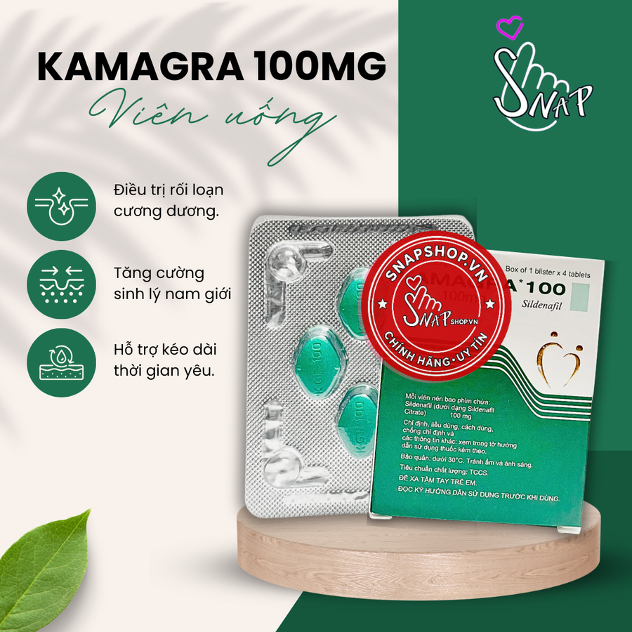 (Snapshop) Viên Uống Cương Dương, Tăng Cường Sinh Lý Kamagra 100mg Chính Hãng