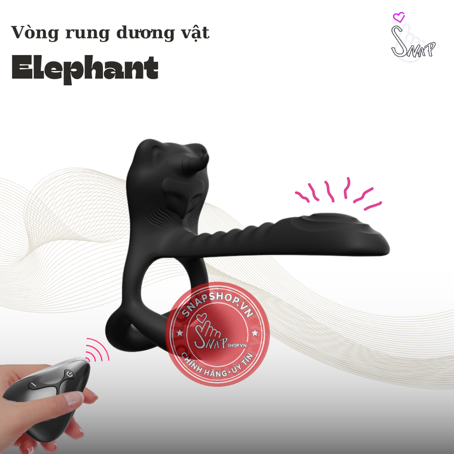 (Snapshop) Vòng Rung Dương Vật Elephant 12 Chế Độ Rung Chính Hãng