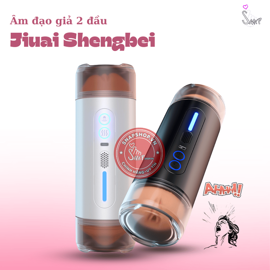 (Snapshop) Âm Đạo Giả Jiuai Shengbei 2 Đầu 10 Chế Độ Rung Rên Chính Hãng