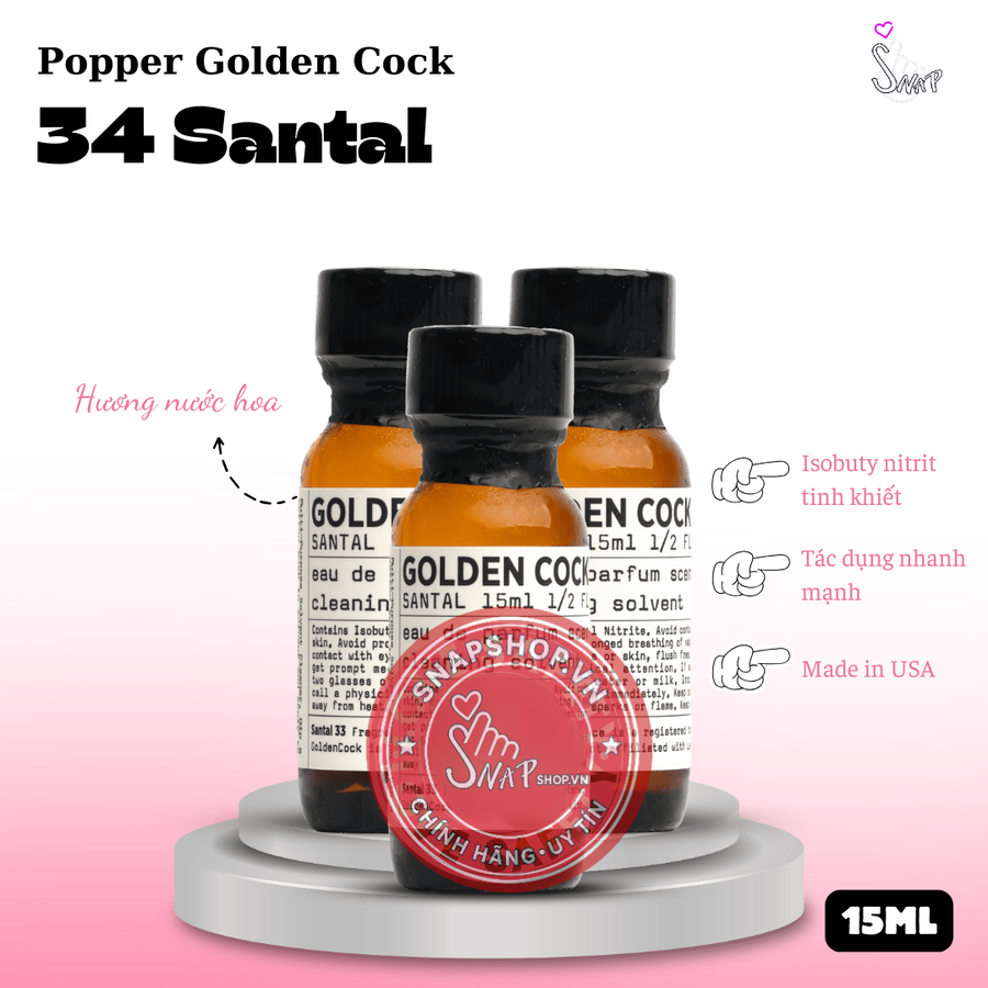 (Snapshop) Popper Golden Cock 34 Santal Chính Hãng