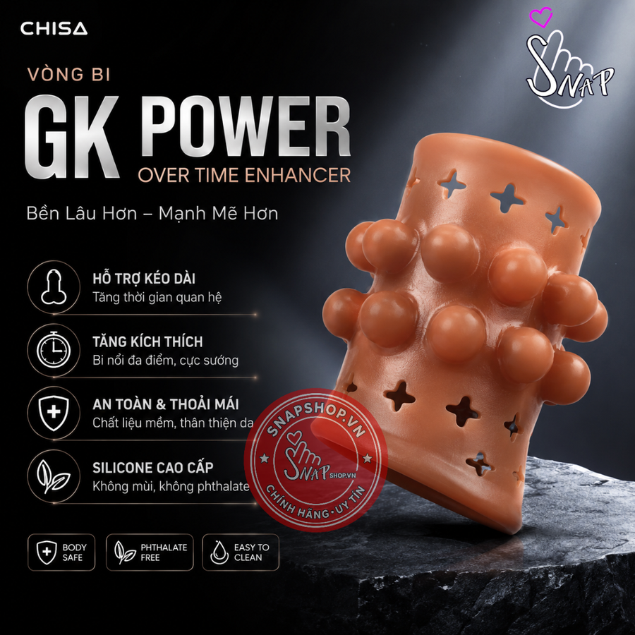 (Snapshop) Vòng Đeo Bi Chisa GK Power Over Time Enhancer Chính Hãng