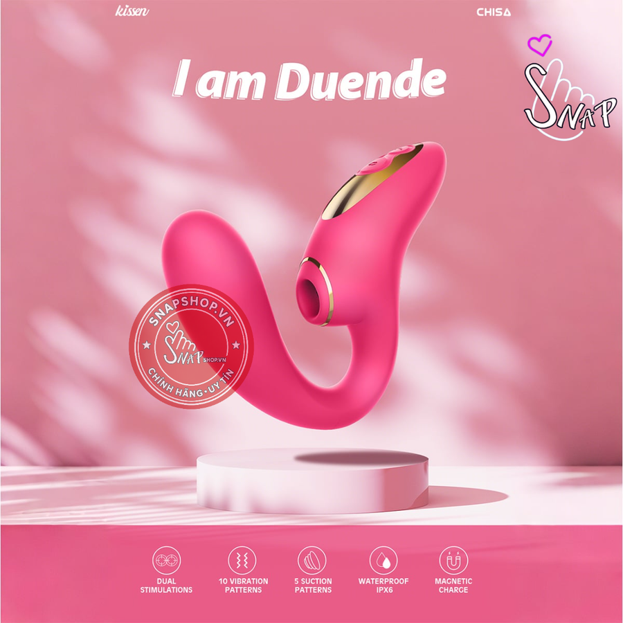(Snapshop) Máy Rung Hút Kích Thích Âm Vật Kissen Duende Chính Hãng