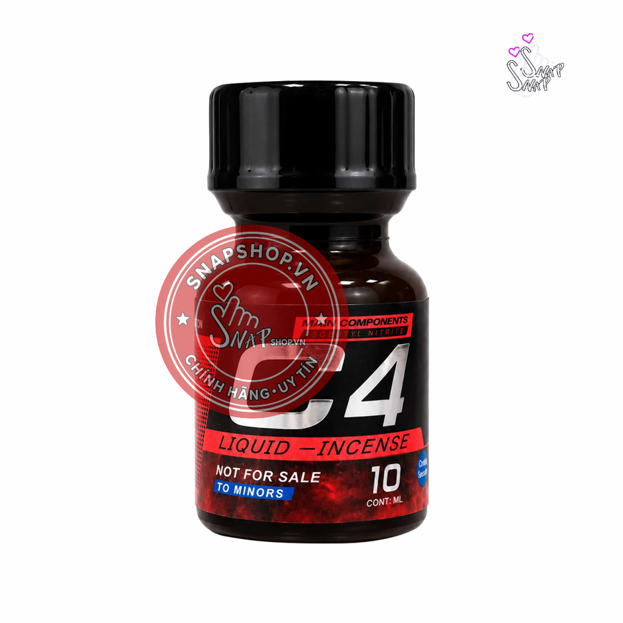 (Snapshop) Chai hít tăng khoái cảm Popper PWD USA C4 Red - Chai 10ml Chính Hãng