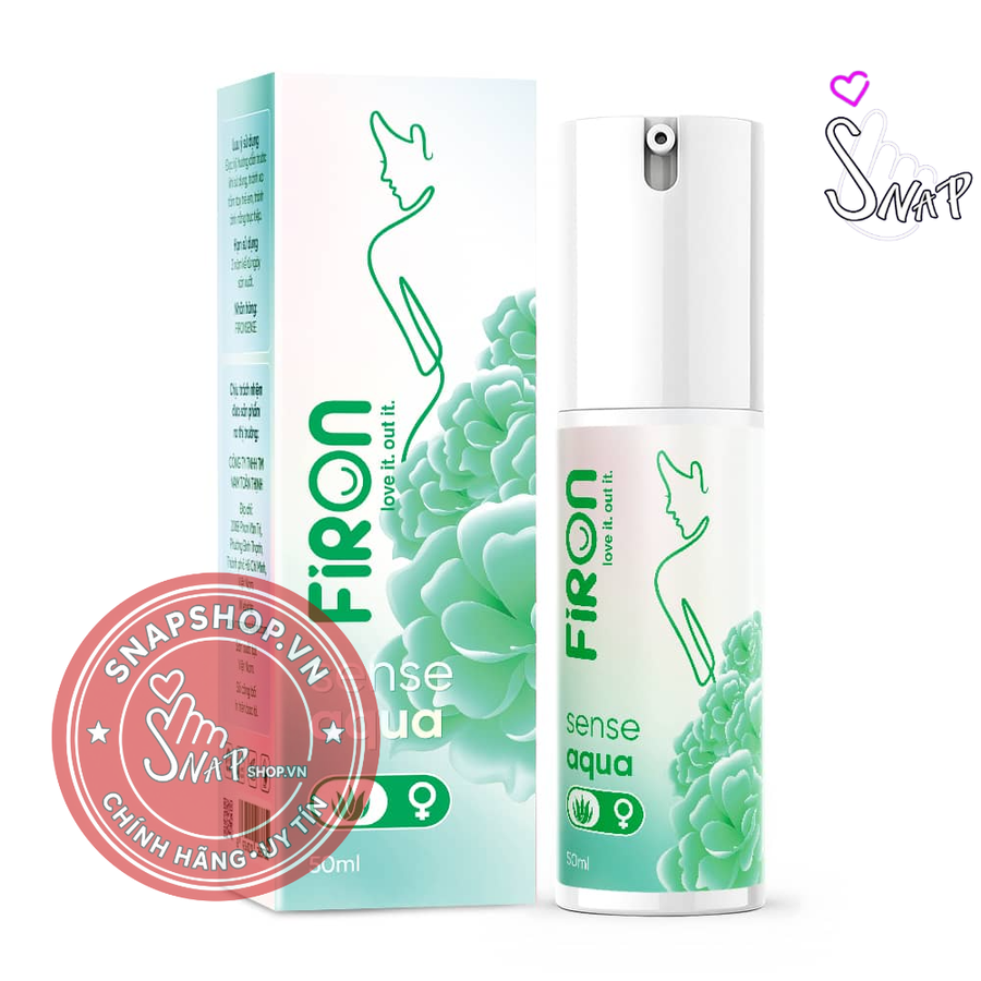 (Snapshop) Gel bôi trơn Firon Sense Aqua - Se khít âm đạo và tăng khoái cảm nữ, tinh chất lô hội - Chai 50ml Chính Hãng