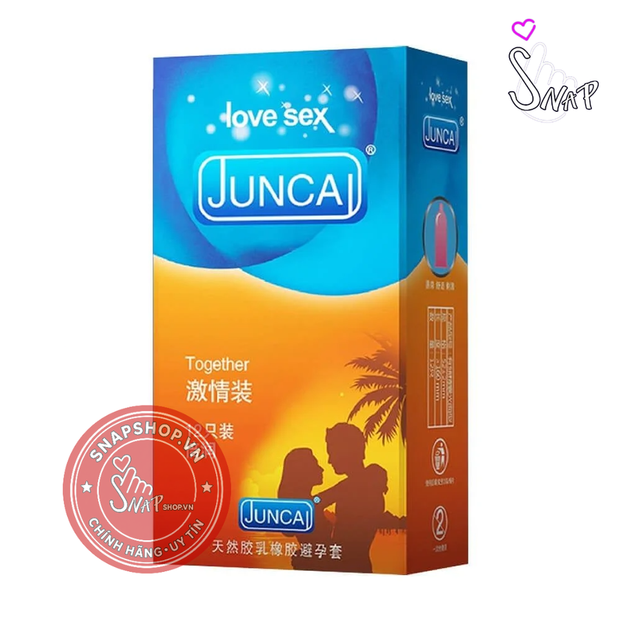 (Snapshop) Bao cao su Juncai Together - Tăng độ nhạy, ma sát - Hộp 12 cái Chính Hãng